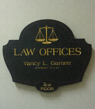 Law Offices of Yancy L. Garnett, Attorney at Law sign, 2nd floor