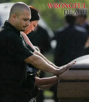 Grieving family at a funeral